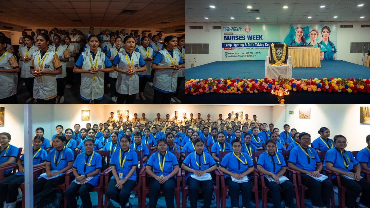 Nursing oath-taking ceremony at Brainware Institute of Nursing