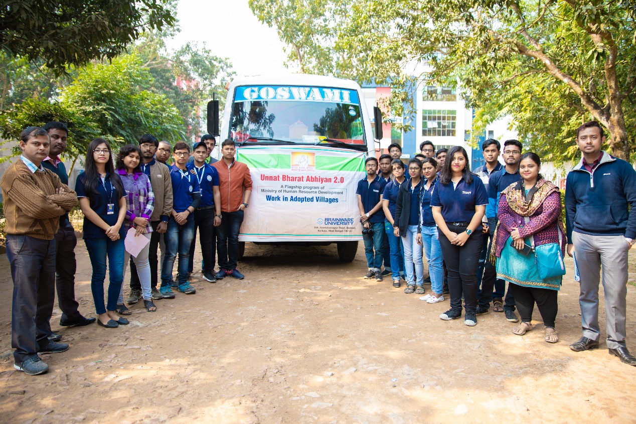 Unnat Bharat abhiyan held by Brainware students in January